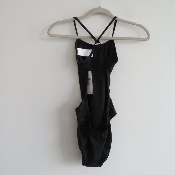 NIKE HYDRASTRONG Solid Racer Women's Athletic Swimsuit in Black - Size 0 NWT - Picture 8 of 12